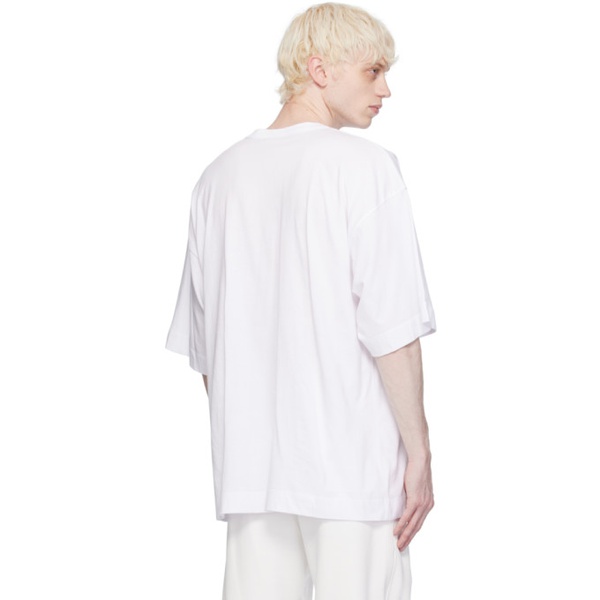  드리스 반 노튼 Dries Van Noten White Dropped Shoulders T-Shirt 241358M213029
