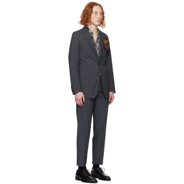  드리스 반 노튼 Dries Van Noten Gray Notched Suit 241358M196001