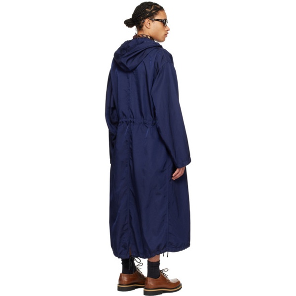  드리스 반 노튼 Dries Van Noten Blue Garment-Dyed Coat 241358M176002