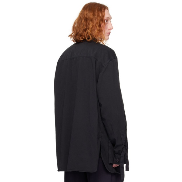  드리스 반 노튼 Dries Van Noten Black Flap Pocket Shirt 241358M192052