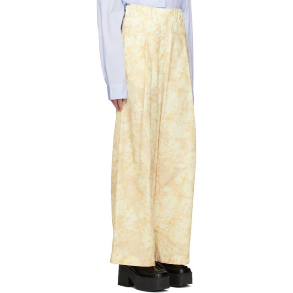  드리스 반 노튼 Dries Van Noten Yellow Floral Trousers 231358F087015