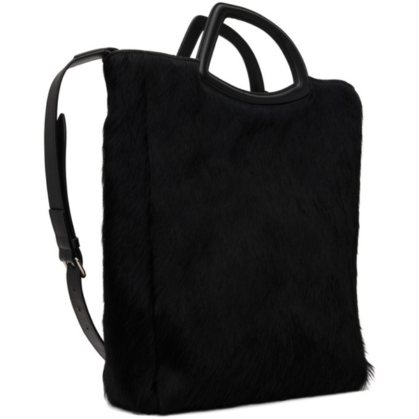  드리스 반 노튼 Dries Van Noten Black Leather Tote 232358M172002