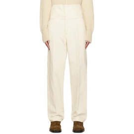 드리스 반 노튼 Dries Van Noten 오프화이트 Off-White Creased Trousers 232358M191038