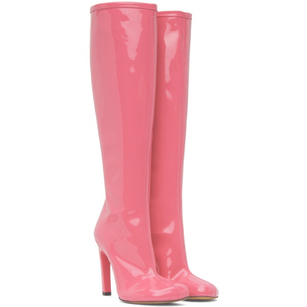  드리스 반 노튼 Dries Van Noten Pink Structured Tall Boots 222358F115003