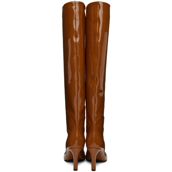  드리스 반 노튼 Dries Van Noten Brown Structured Tall Boots 222358F115000