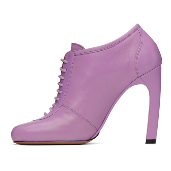  드리스 반 노튼 Dries Van Noten Purple Lace-Up Low Ankle Heels 222358F113012