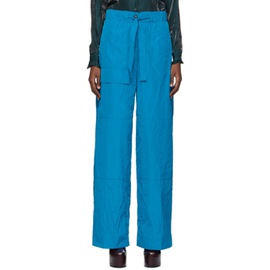 드리스 반 노튼 Dries Van Noten Blue Polyester Trousers 221358F087034