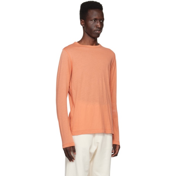  드리스 반 노튼 Dries Van Noten Orange Crewneck Long Sleeve T-Shirt 231358M213014