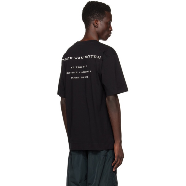  드리스 반 노튼 Dries Van Noten Black Print T-Shirt 231358M213046