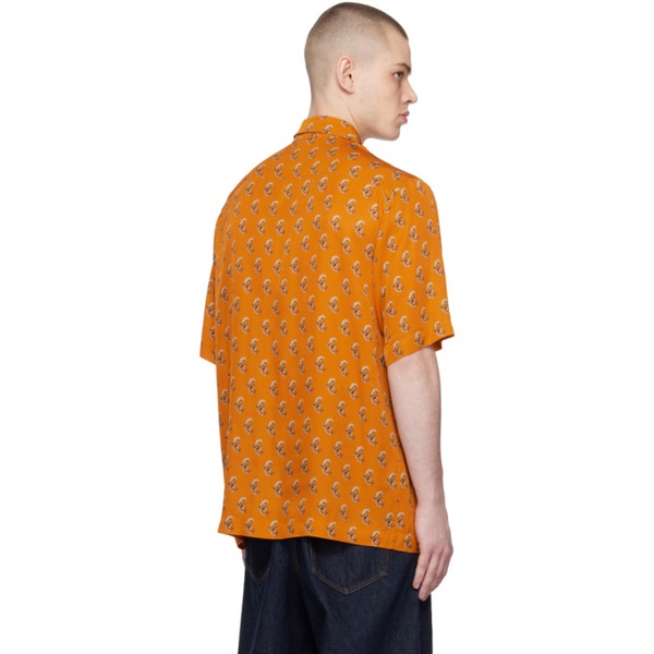  드리스 반 노튼 Dries Van Noten Orange Printed Shirt 231358M192053