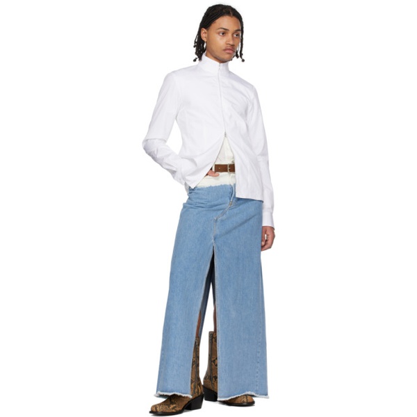  드리스 반 노튼 Dries Van Noten SSENSE Exclusive Blue & White Jeans 231358M186023