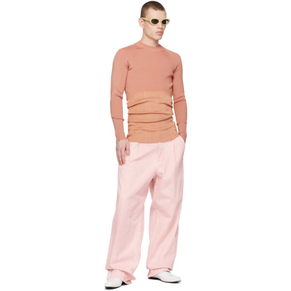  드리스 반 노튼 Dries Van Noten Pink Crewneck Sweater 231358M201000