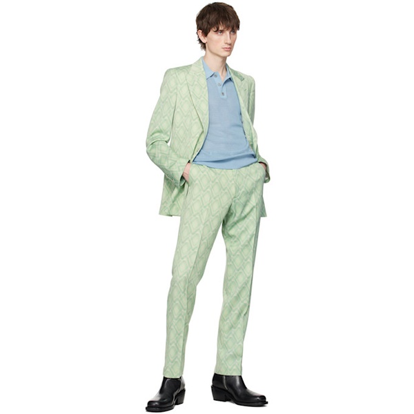  드리스 반 노튼 Dries Van Noten Green Slim Fit Suit 241358M196004