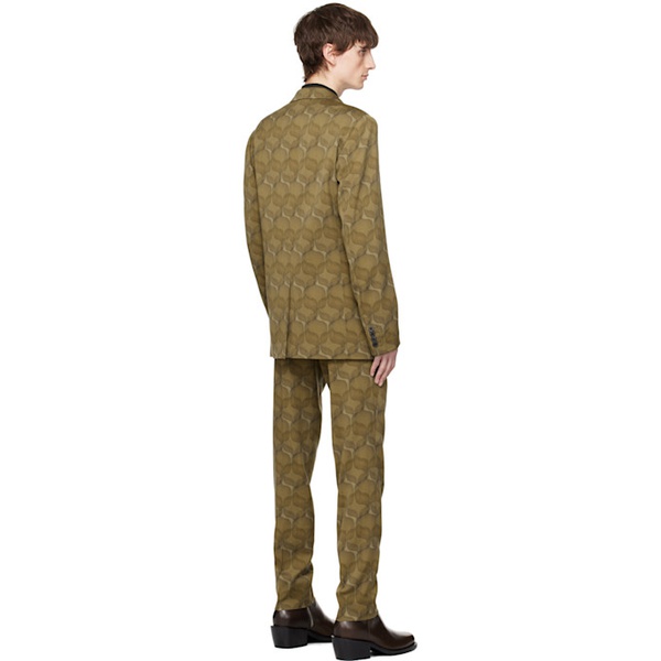  드리스 반 노튼 Dries Van Noten Khaki Graphic Suit 241358M196006