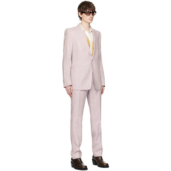  드리스 반 노튼 Dries Van Noten Purple Peaked Lapel Suit 241358M195043