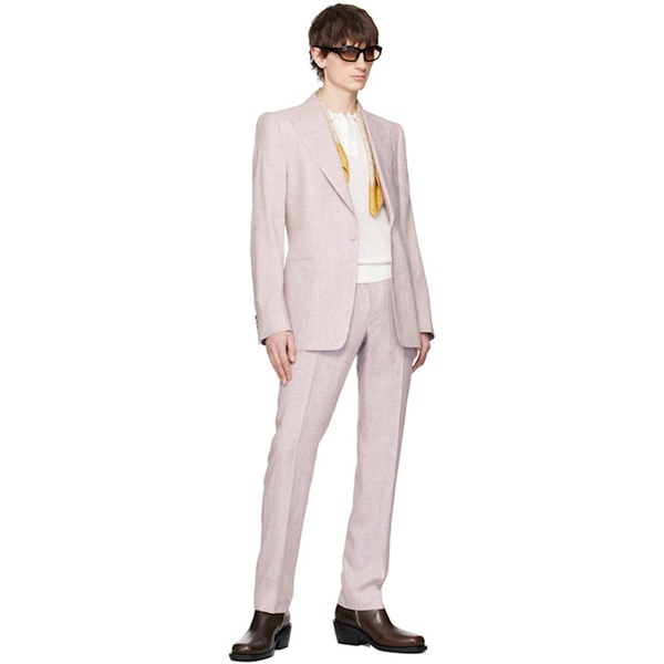  드리스 반 노튼 Dries Van Noten Purple Peaked Lapel Suit 241358M195043