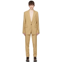 드리스 반 노튼 Dries Van Noten Tan Single-Breasted Suit 241358M196012
