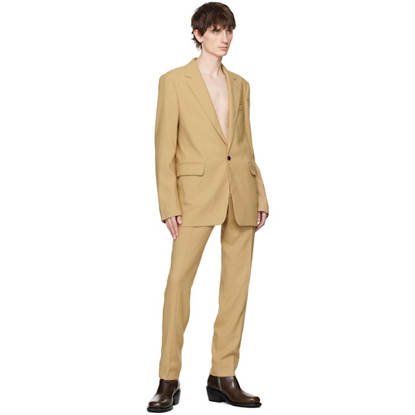  드리스 반 노튼 Dries Van Noten Tan Single-Breasted Suit 241358M196012