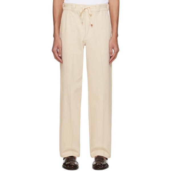  Droele De Monsieur 오프화이트 Off-White Le Pantalon Chevron Trousers 241572M191002