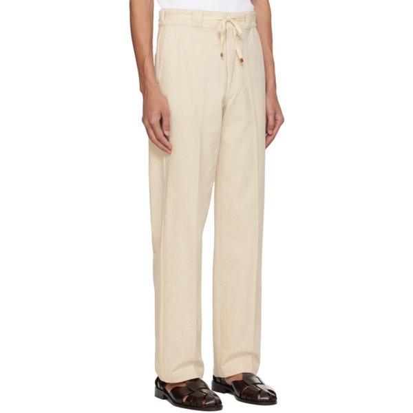  Droele De Monsieur 오프화이트 Off-White Le Pantalon Chevron Trousers 241572M191002