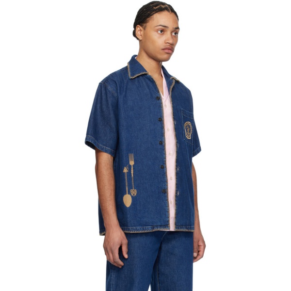  Droele De Monsieur Blue La Surchemise Art De La Table Denim Shirt 241572M192008