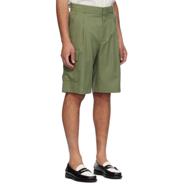  Droele De Monsieur Khaki Le Short Cargo Laine Shorts 241572M193005