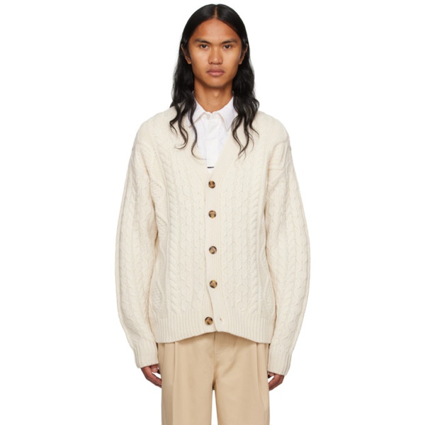  Droele De Monsieur 오프화이트 Off-White Le Cardigan Torsades Cardigan 232572M200002