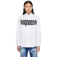 디스퀘어드2 Dsquared2 White Gothic D2 Shirt 241148M192007