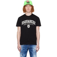 디스퀘어드2 Dsquared2 Black University T-Shirt 232148M213013