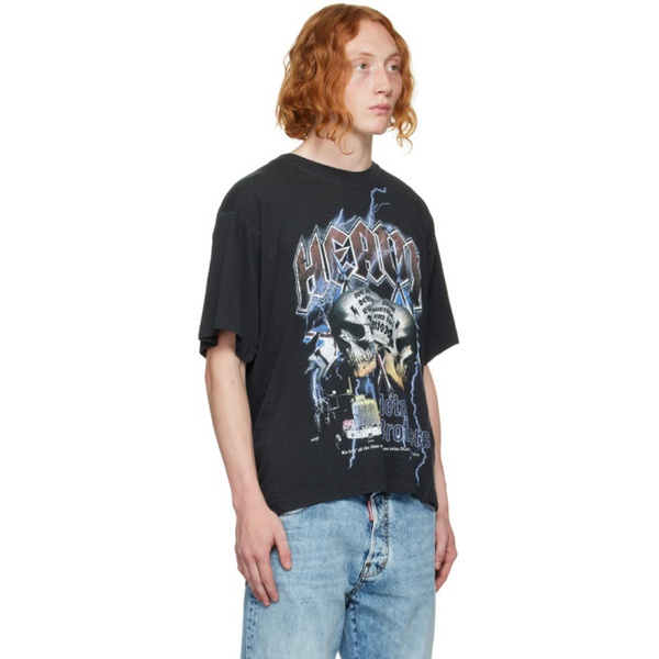  디스퀘어드2 Dsquared2 Black Metal Brothers T-Shirt 222148M213036