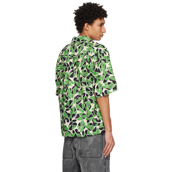  디스퀘어드2 Dsquared2 Green Graphic Shoulder Shirt 231148M192018