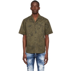 디스퀘어드2 Dsquared2 Khaki Cotton Shirt 221148M192013