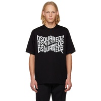 디스퀘어드2 Dsquared2 Black Shark Slouch T-Shirt 231148M213007