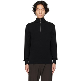 던힐 Dunhill Black Half-Zip Sweater 232443M202000