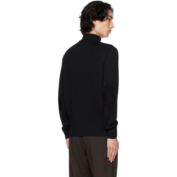  던힐 Dunhill Black Half-Zip Sweater 232443M202000