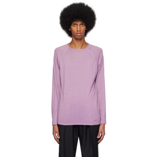  던힐 Dunhill Purple Garment Dye Sweater 231443M204012
