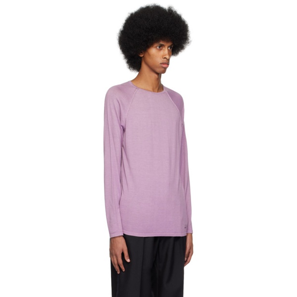  던힐 Dunhill Purple Garment Dye Sweater 231443M204012