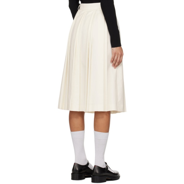  Dunst 오프화이트 Off-White Double Pleated Midi Skirt 241965F092005