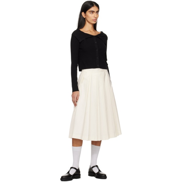  Dunst 오프화이트 Off-White Double Pleated Midi Skirt 241965F092005