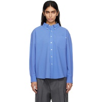 Dunst Blue Spread Collar Shirt 241965F109006