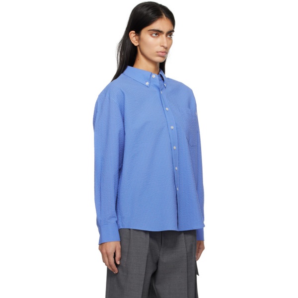  Dunst Blue Spread Collar Shirt 241965F109006