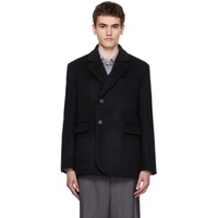 Dunst Gray Notched Lapel Blazer 232965M195001