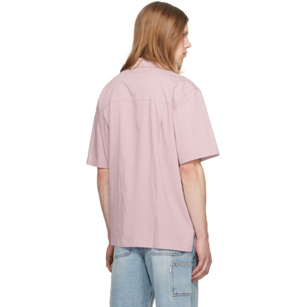  Dunst Pink Open Collared Shirt 241965M192009