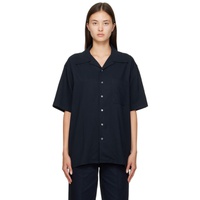 Dunst Navy Classic Shirt 231965F109000