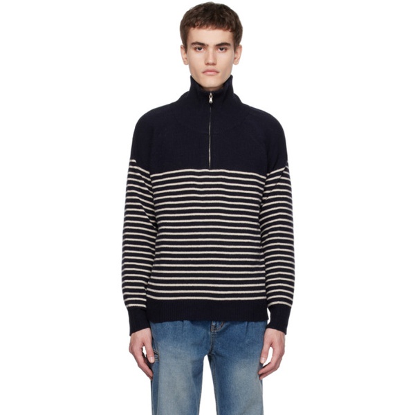  Dunst Navy Striped Sweater 232965M202000