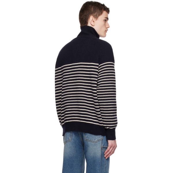  Dunst Navy Striped Sweater 232965M202000