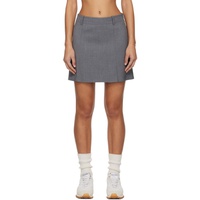 Dunst Gray Split Miniskirt 241965F090002