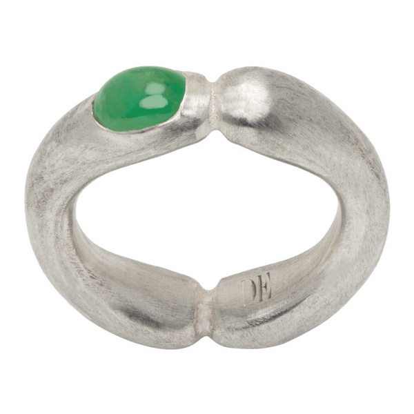 Dunton Ellerkamp Silver Two Halves Emerald Ring 242250F011004