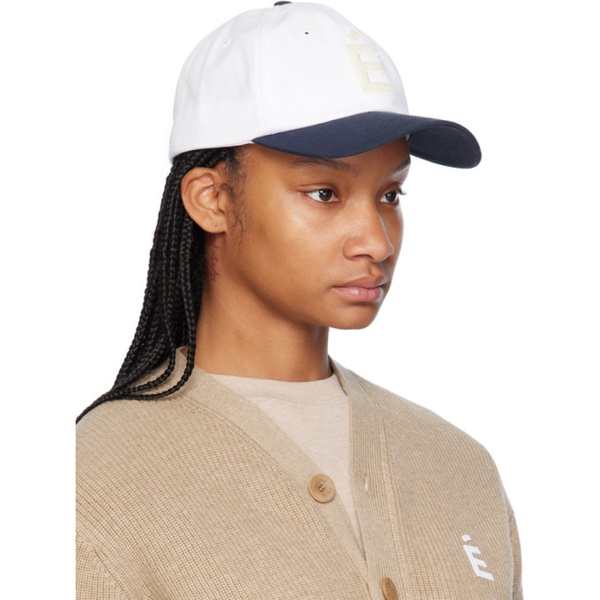  EEtudes White & Navy Booster Patch Cap 241647F016001