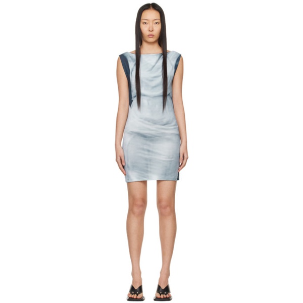  엘리스 ELLISS SSENSE Exclusive Blue Serenity Minidress 241752F052004